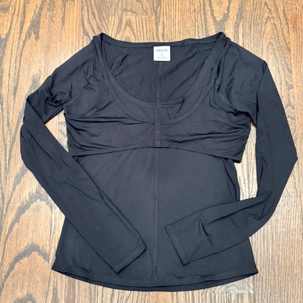Gymshark Medium Rest Day Buttery Soft Long Sleeve Top - Black - New